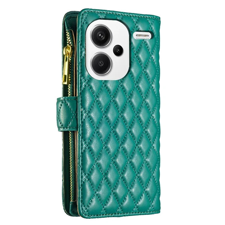 BINFEN COLOR BF Style-15 For Xiaomi Redmi Note 13 Pro+ 5G Case Zipper Magnetic Folio Phone Cover