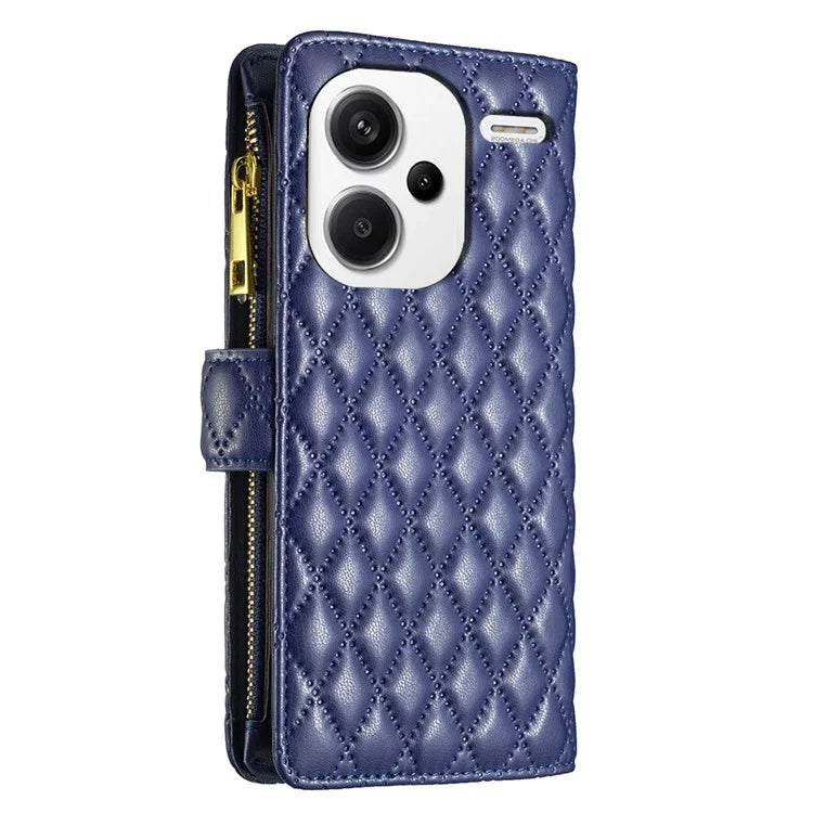 BINFEN COLOR BF Style-15 For Xiaomi Redmi Note 13 Pro+ 5G Case Zipper Magnetic Folio Phone Cover
