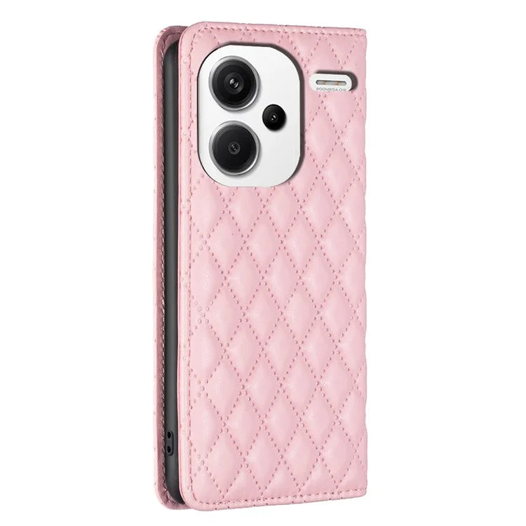 BINFEN COLOR BF Style-16 For Xiaomi Redmi Note 13 Pro+ 5G Case Card Slots Magnetic Closure Phone Cover