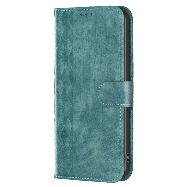 For Xiaomi Redmi Note 13 Pro+ 5G Leather Wallet Case Grid Pattern Shockproof Flip Cover