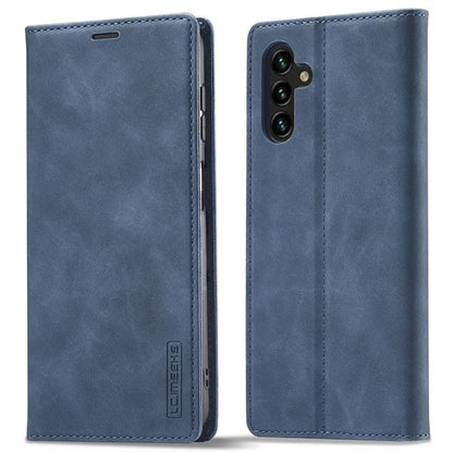 LC.IMEEKE For Samsung Galaxy A55 5G Wallet Case Microfiber Leather Phone Cover