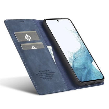 LC.IMEEKE For Samsung Galaxy A55 5G Wallet Case Microfiber Leather Phone Cover