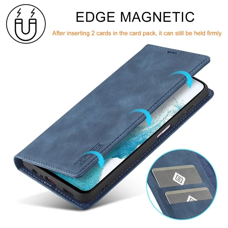 LC.IMEEKE For Samsung Galaxy A55 5G Wallet Case Microfiber Leather Phone Cover