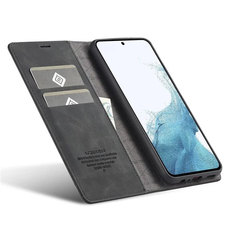 LC.IMEEKE For Samsung Galaxy A55 5G Wallet Case Microfiber Leather Phone Cover