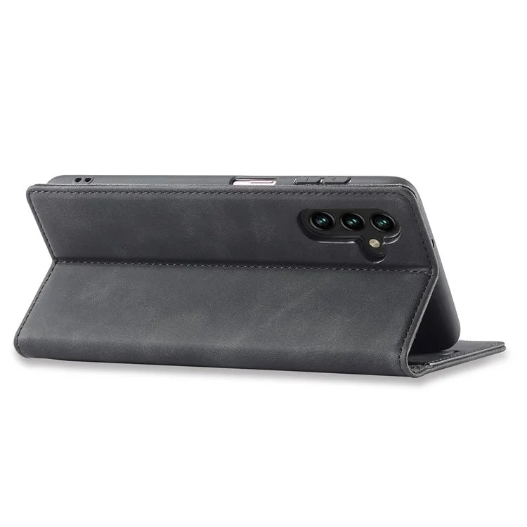 LC.IMEEKE For Samsung Galaxy A55 5G Wallet Case Microfiber Leather Phone Cover