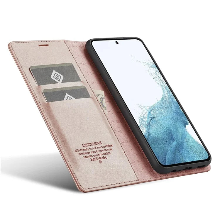 LC.IMEEKE For Samsung Galaxy A55 5G Wallet Case Microfiber Leather Phone Cover