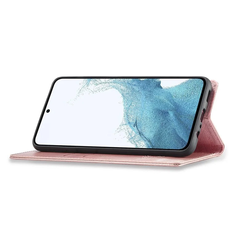 LC.IMEEKE For Samsung Galaxy A55 5G Wallet Case Microfiber Leather Phone Cover