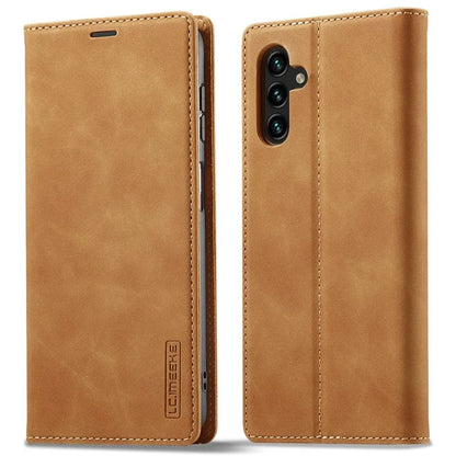 LC.IMEEKE For Samsung Galaxy A55 5G Wallet Case Microfiber Leather Phone Cover