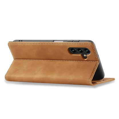 LC.IMEEKE For Samsung Galaxy A55 5G Wallet Case Microfiber Leather Phone Cover