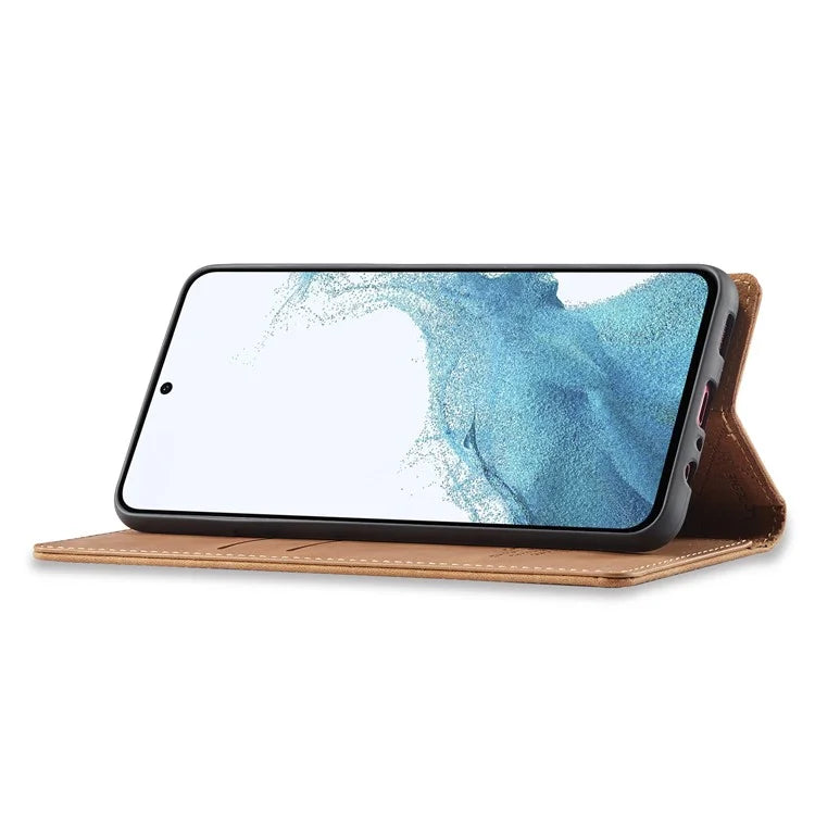 LC.IMEEKE For Samsung Galaxy A55 5G Wallet Case Microfiber Leather Phone Cover