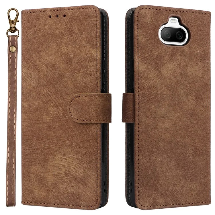 For Sony Xperia 8 Case RFID Blocking PU Leather Phone Cover with Wallet