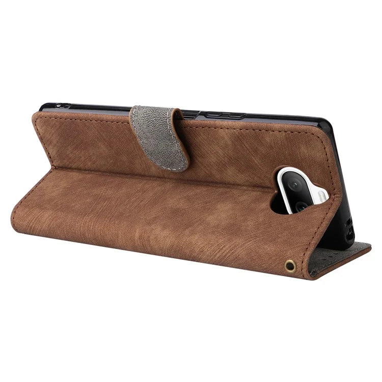 For Sony Xperia 8 Case RFID Blocking PU Leather Phone Cover with Wallet