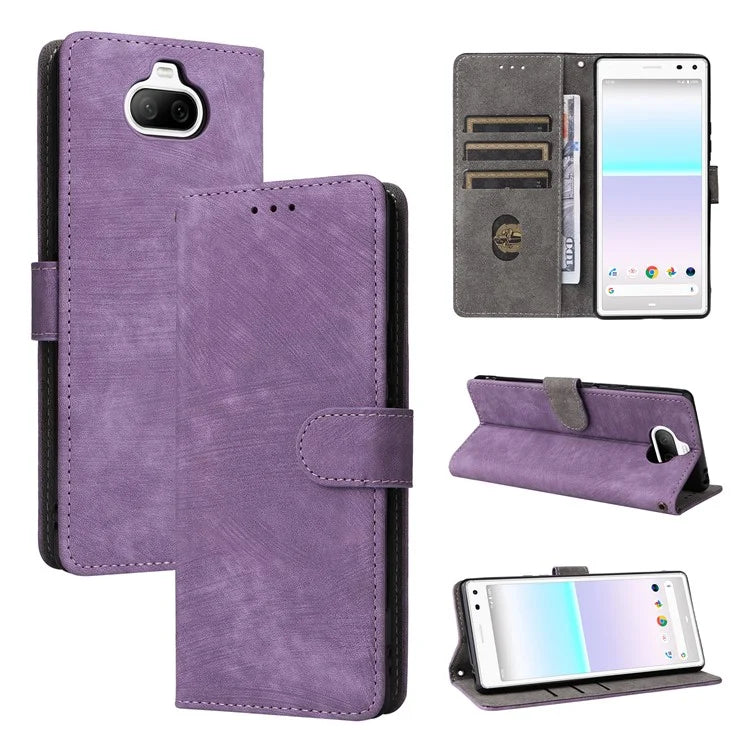 For Sony Xperia 8 Case RFID Blocking PU Leather Phone Cover with Wallet