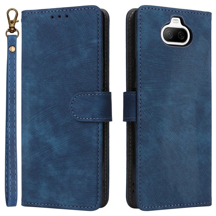 For Sony Xperia 8 Case RFID Blocking PU Leather Phone Cover with Wallet