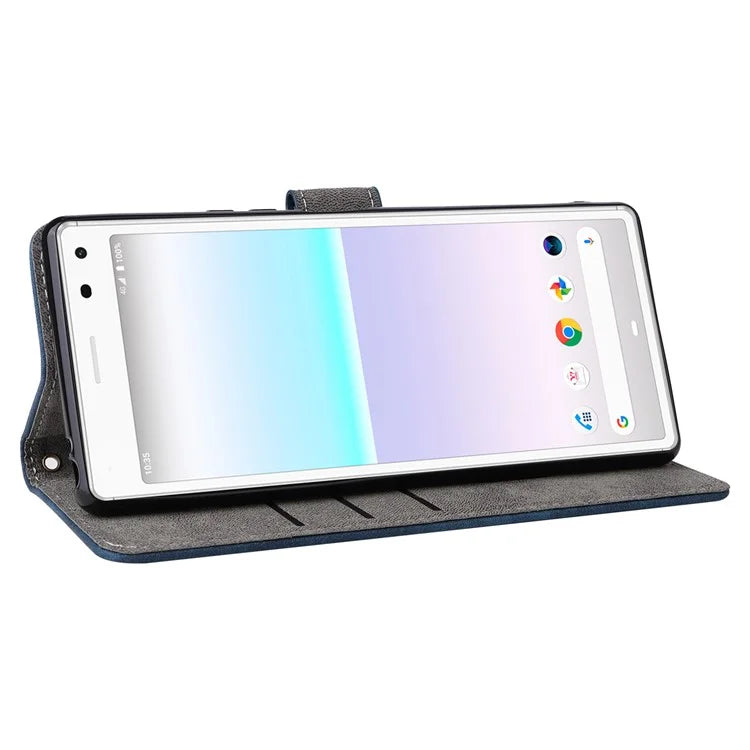For Sony Xperia 8 Case RFID Blocking PU Leather Phone Cover with Wallet