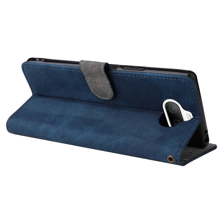 For Sony Xperia 8 Case RFID Blocking PU Leather Phone Cover with Wallet