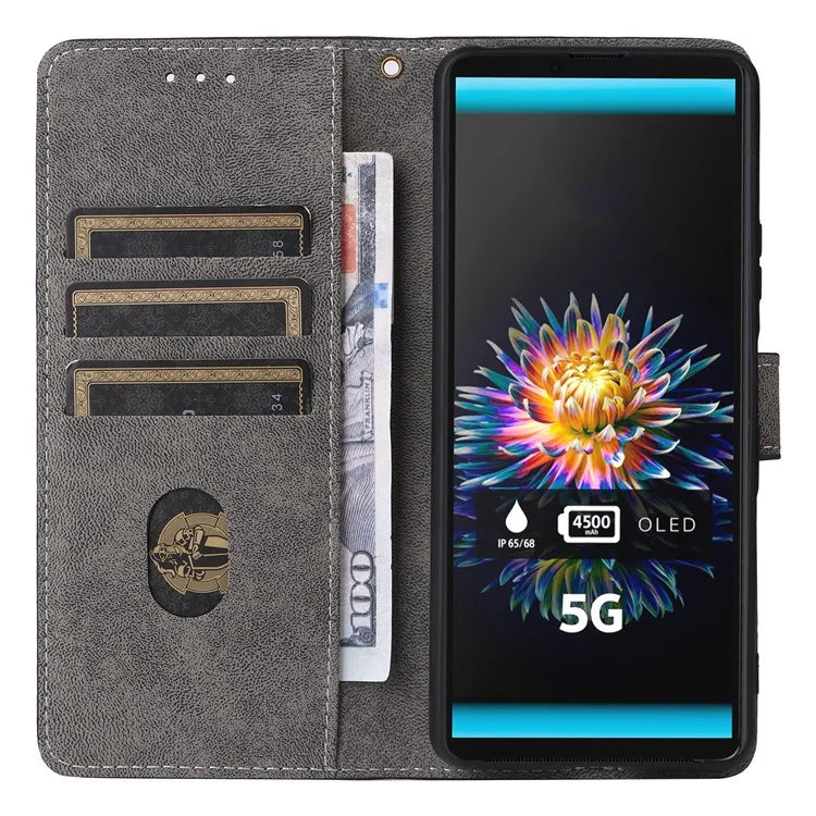 For Sony Xperia 10 III 5G Case Flip Leather Phone Cover with RFID Blocking Wallet