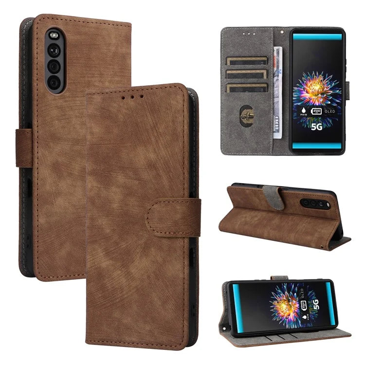 For Sony Xperia 10 III 5G Case Flip Leather Phone Cover with RFID Blocking Wallet