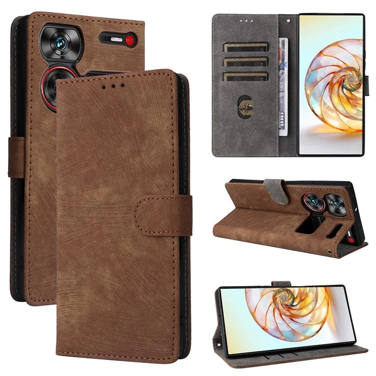 For ZTE nubia Z60 Ultra Leather Case RFID Blocking Wallet Phone Cover