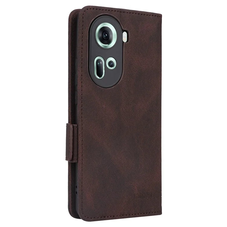 For Oppo Reno11 5G (Global) Flip Leather Case Hardware Decor Phone Cover with Wallet
