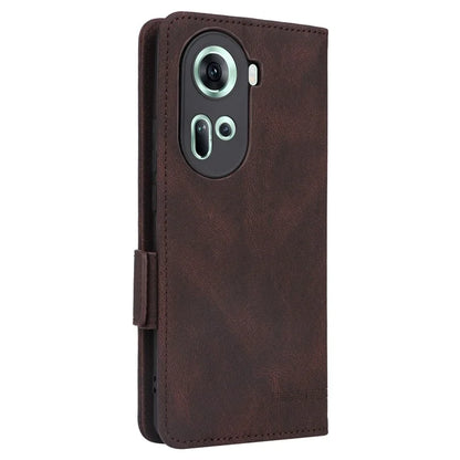 For Oppo Reno11 5G (Global) Flip Leather Case Hardware Decor Phone Cover with Wallet