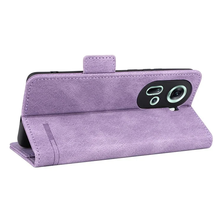 For Oppo Reno11 5G (Global) Flip Leather Case Hardware Decor Phone Cover with Wallet