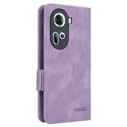 For Oppo Reno11 5G (Global) Flip Leather Case Hardware Decor Phone Cover with Wallet