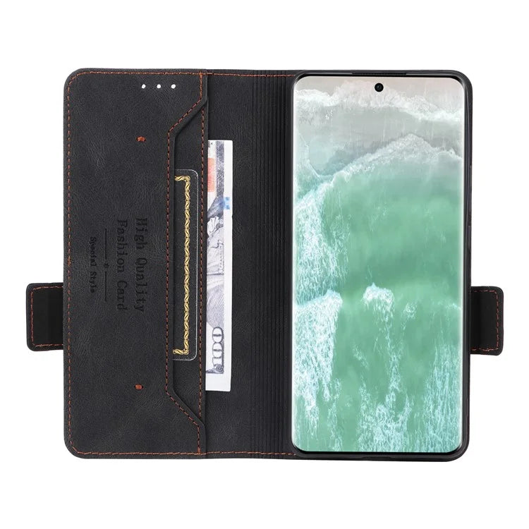 For Oppo Reno11 5G (Global) Flip Leather Case Hardware Decor Phone Cover with Wallet