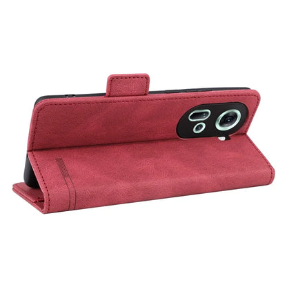 For Oppo Reno11 5G (Global) Flip Leather Case Hardware Decor Phone Cover with Wallet