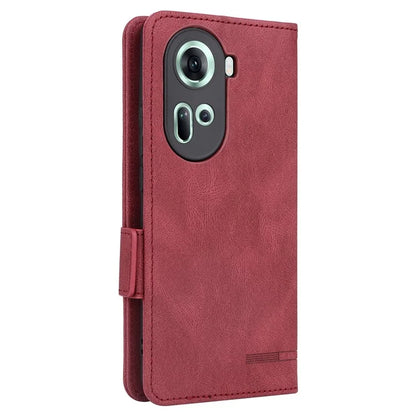 For Oppo Reno11 5G (Global) Flip Leather Case Hardware Decor Phone Cover with Wallet