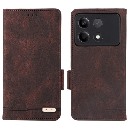 For Xiaomi Redmi Note 13R Pro 5G Wallet Case Hardware Decor Stand Phone Cover