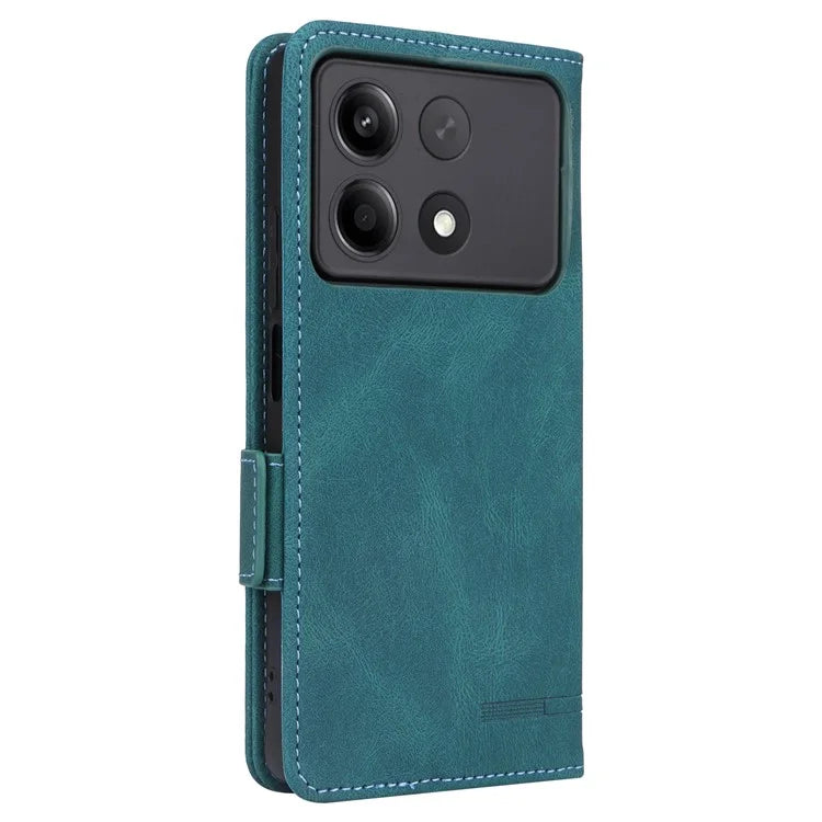 For Xiaomi Redmi Note 13R Pro 5G Wallet Case Hardware Decor Stand Phone Cover