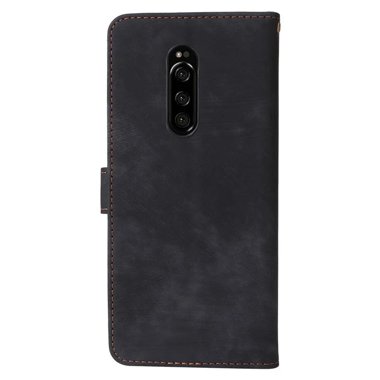 For Sony Xperia 1 RFID Blocking Leather Case with Strap Phone Wallet Cover