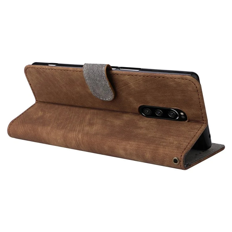 For Sony Xperia 1 RFID Blocking Leather Case with Strap Phone Wallet Cover