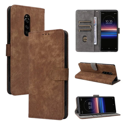 For Sony Xperia 1 RFID Blocking Leather Case with Strap Phone Wallet Cover