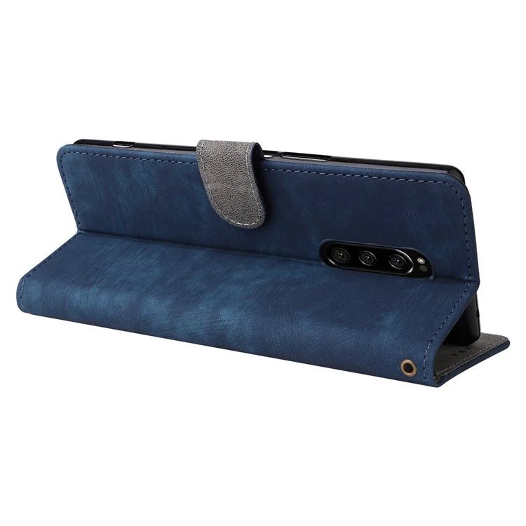 For Sony Xperia 1 RFID Blocking Leather Case with Strap Phone Wallet Cover
