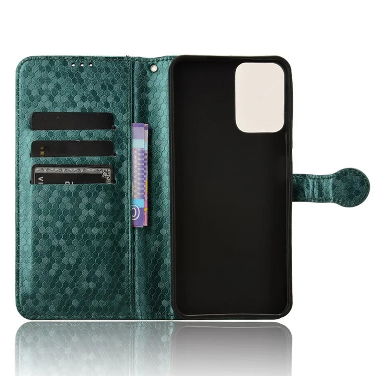 For Motorola Moto G Power (2024) Phone Case Dot Imprinted Wallet Flip Cover