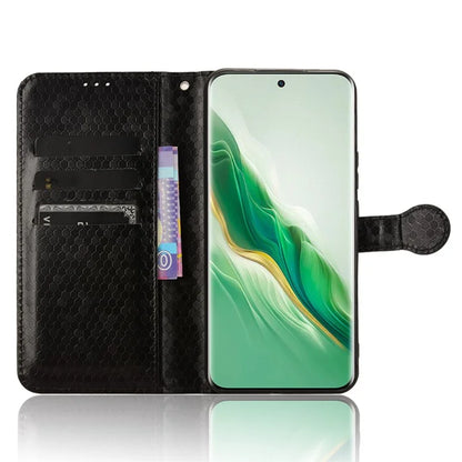 For Honor Magic6 5G Leather Case Dot Imprinted Phone Cover Wallet