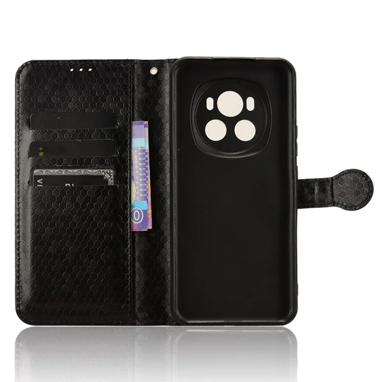 For Honor Magic6 5G Leather Case Dot Imprinted Phone Cover Wallet