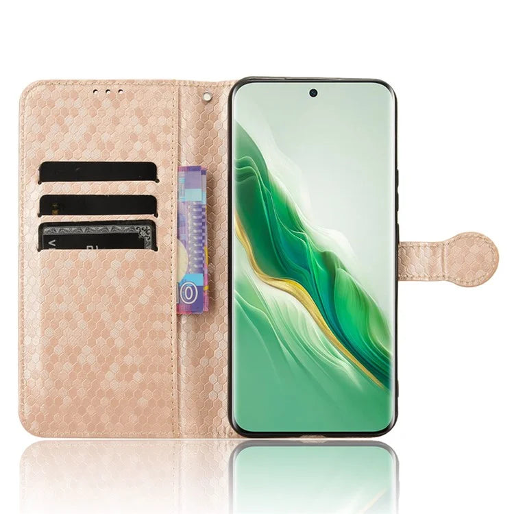For Honor Magic6 5G Leather Case Dot Imprinted Phone Cover Wallet