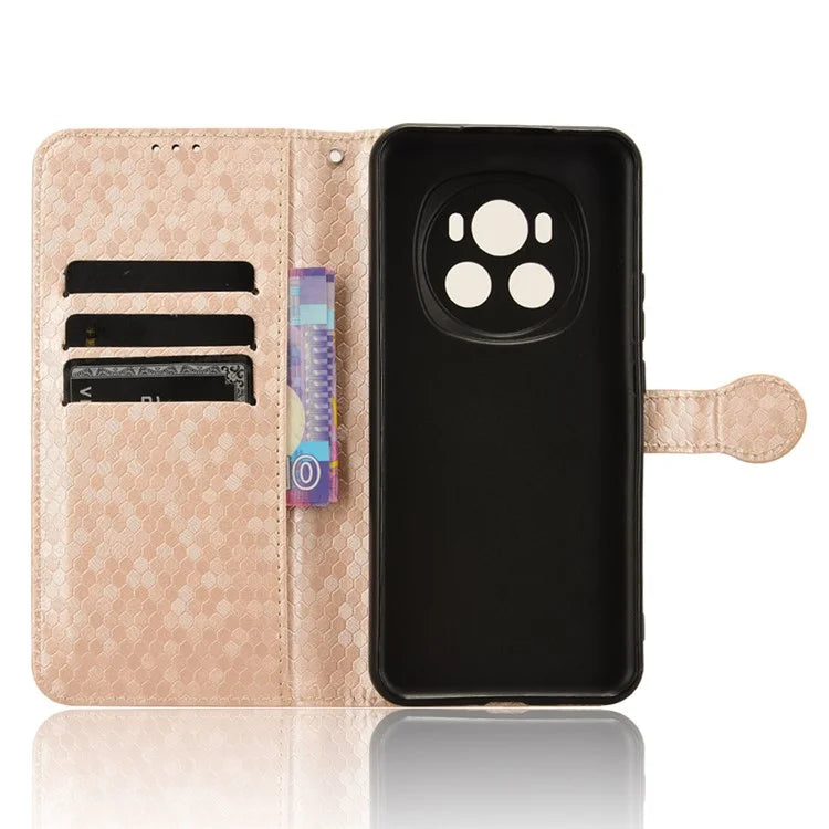 For Honor Magic6 5G Leather Case Dot Imprinted Phone Cover Wallet