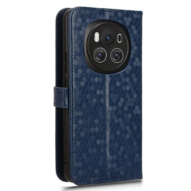 For Honor Magic6 5G Leather Case Dot Imprinted Phone Cover Wallet