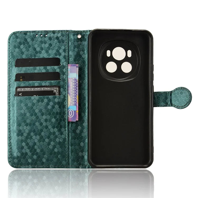 For Honor Magic6 5G Leather Case Dot Imprinted Phone Cover Wallet