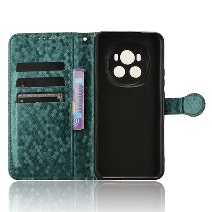 For Honor Magic6 5G Leather Case Dot Imprinted Phone Cover Wallet