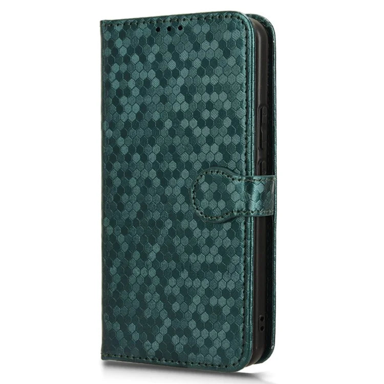 For Honor Magic6 5G Leather Case Dot Imprinted Phone Cover Wallet