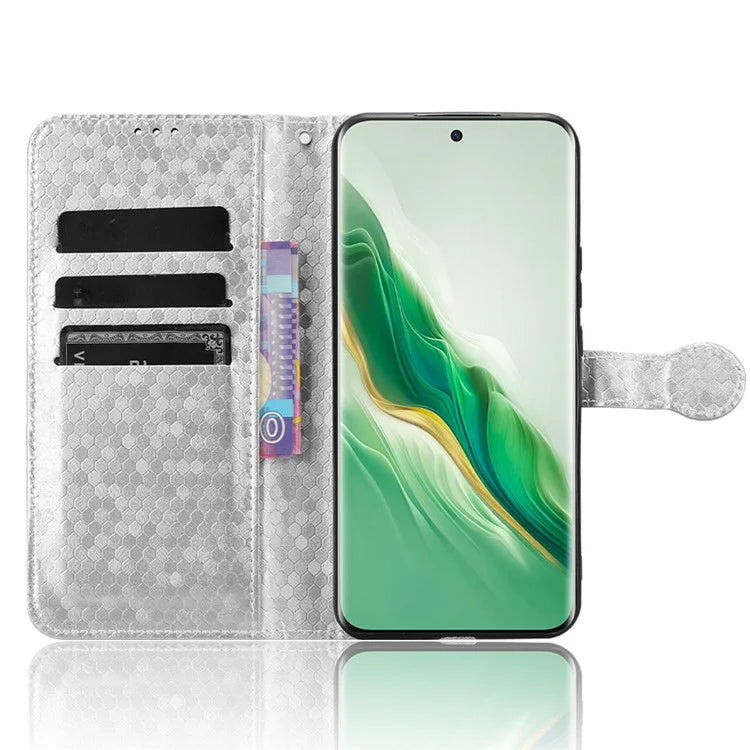 For Honor Magic6 5G Leather Case Dot Imprinted Phone Cover Wallet