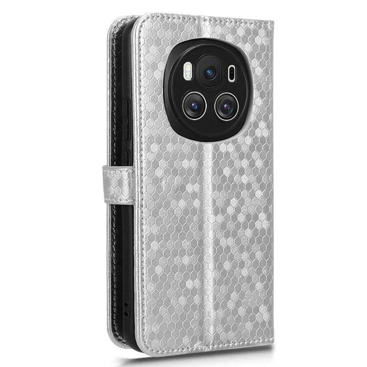 For Honor Magic6 5G Leather Case Dot Imprinted Phone Cover Wallet