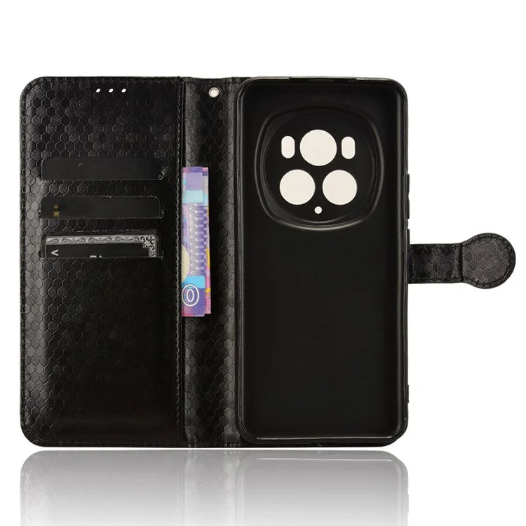 For Honor Magic6 Pro 5G Case Dot Imprinted PU Leather Cover with Wallet