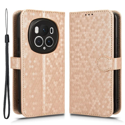 For Honor Magic6 Pro 5G Case Dot Imprinted PU Leather Cover with Wallet