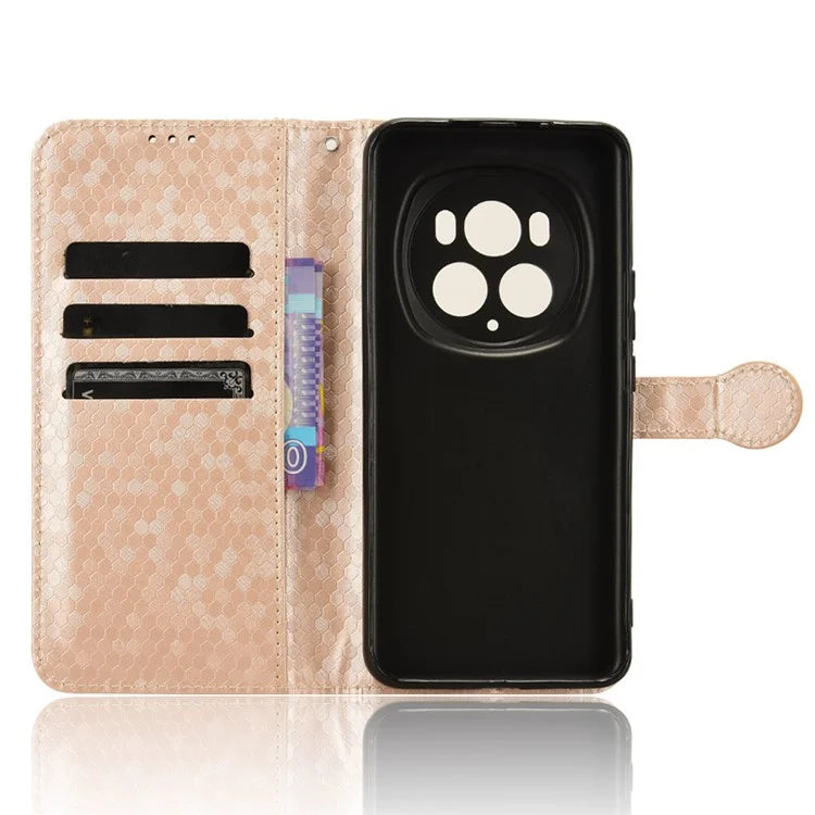 For Honor Magic6 Pro 5G Case Dot Imprinted PU Leather Cover with Wallet